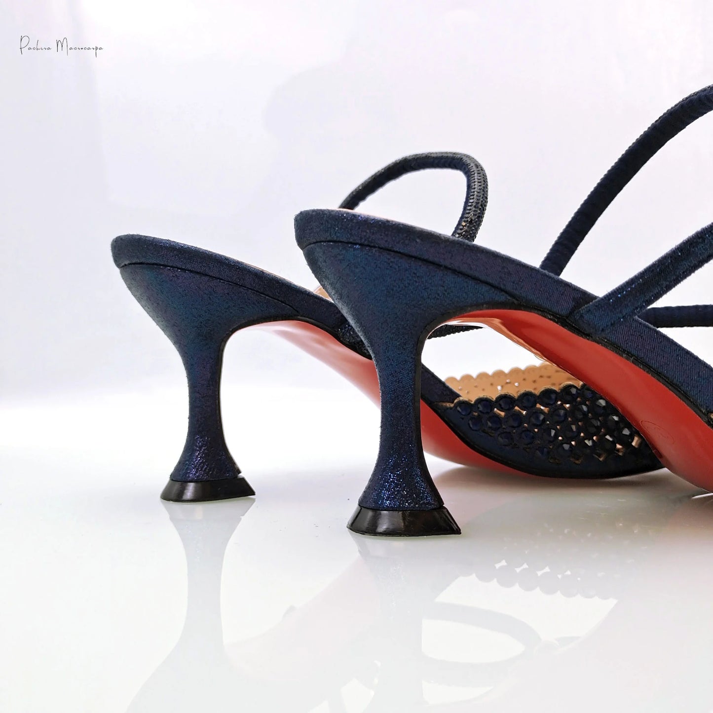 Navy Blue New Design Envelope Matching Shoulder Bag & High Heels Set Nigerian Fashion Ladies Party Daily Commute Shoes Bag