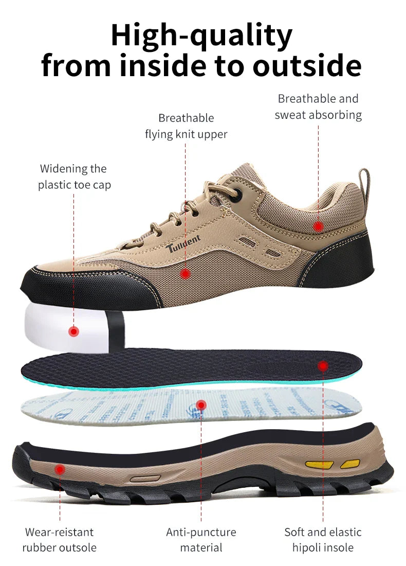 Men's protective shoes, safety shoes, anti smash and anti stab work shoes, insulated shoes, comfortable protective boots