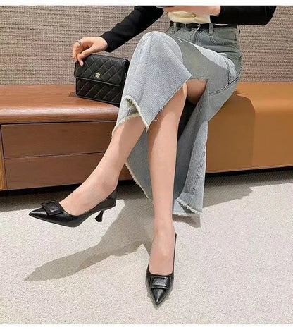 New style comfortable and versatile fairy-style suit light professional fashion with small skirt ladies high heels