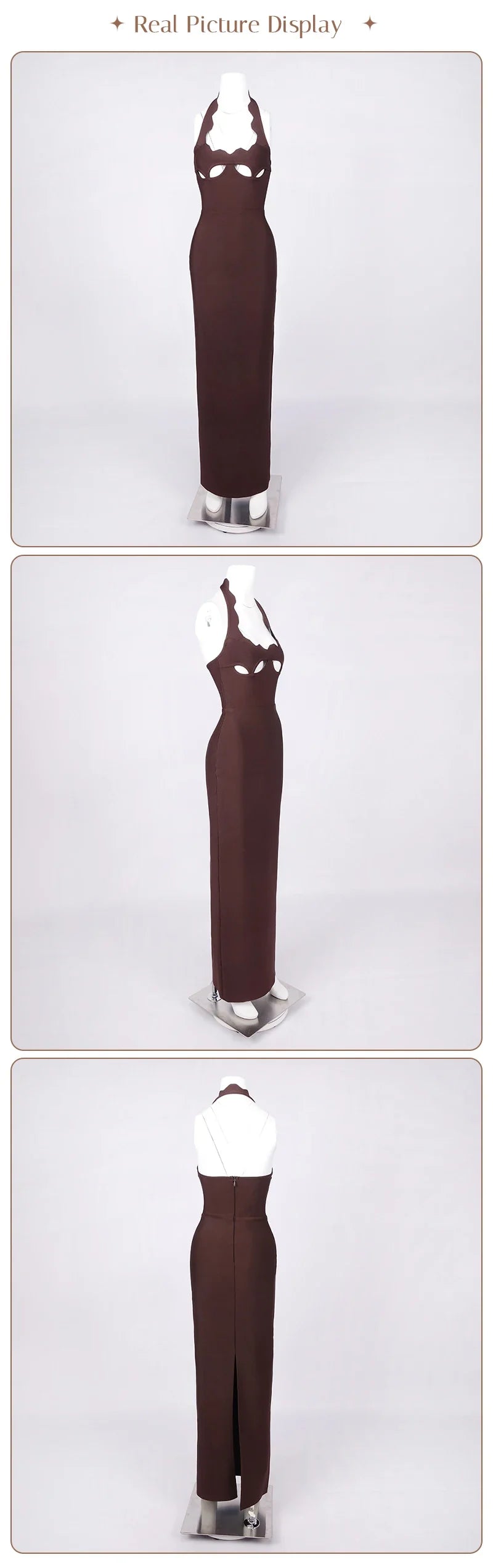Black Halter Elegant Dress For Women 2025 New Summer Evening Party Celebrity Bodycon Long Dress Red Brown Prom Vestido