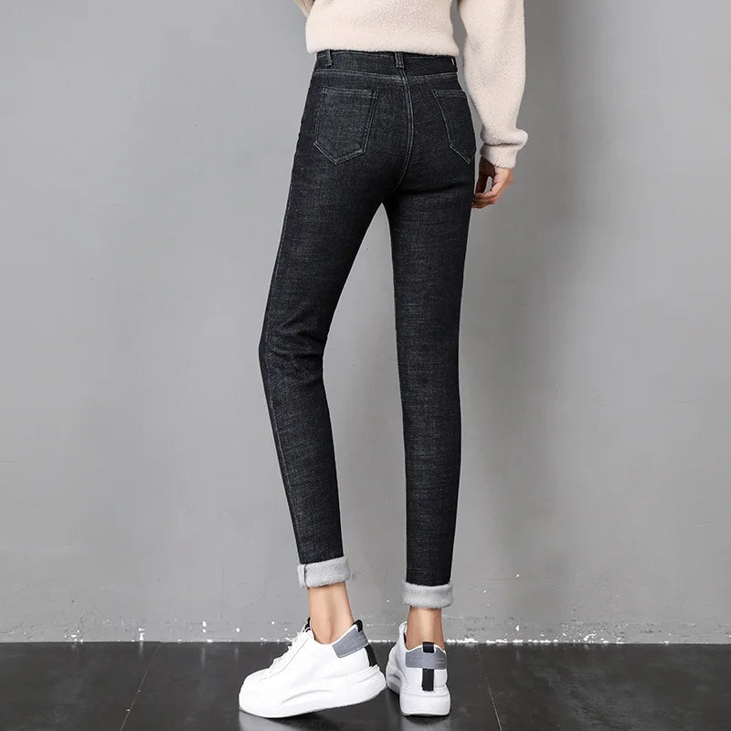 Thermal Jeans Winter Snow Warm Plush Stretch Jeans