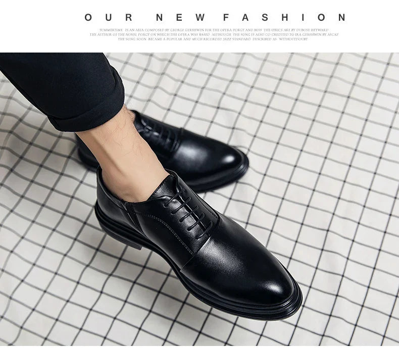 Men's Dress Shoes Classic Office Social Oxford Leather Shoes Men Trend Wedding Casual Business Shoes For Men Formal Leather Shoe
