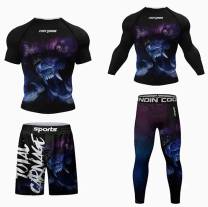 Ensembles de survêtement d'entraînement Rashguard pour enfants, combinaison de sport pour figurines, uniforme de grappin
