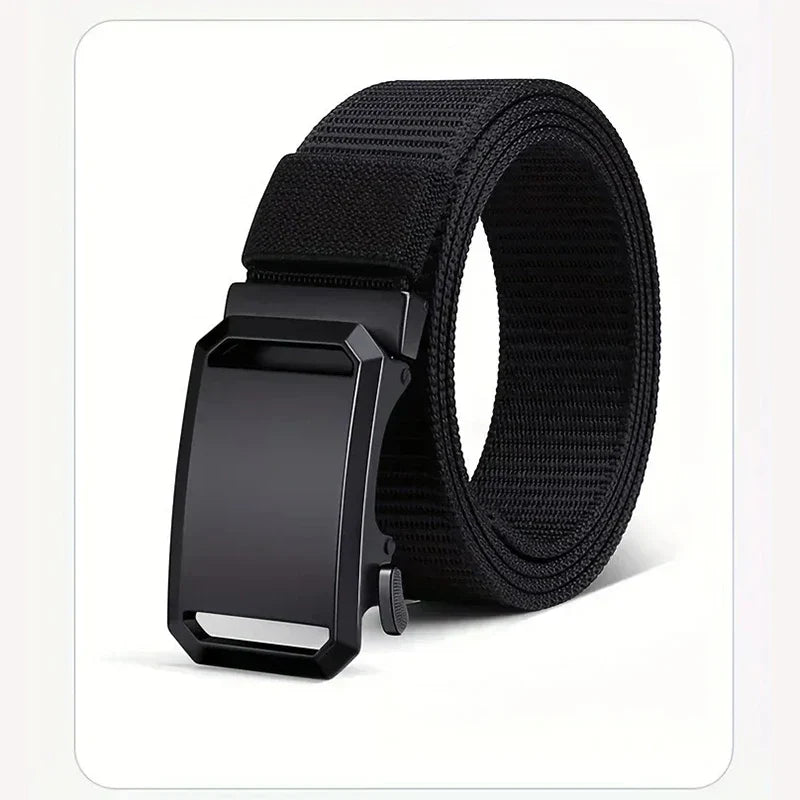 Automatic Buckle Belt Canvas Tactical Workwear Casual Outdoor Military Training Pants Belt Men Fashionable Multifunctional Belt