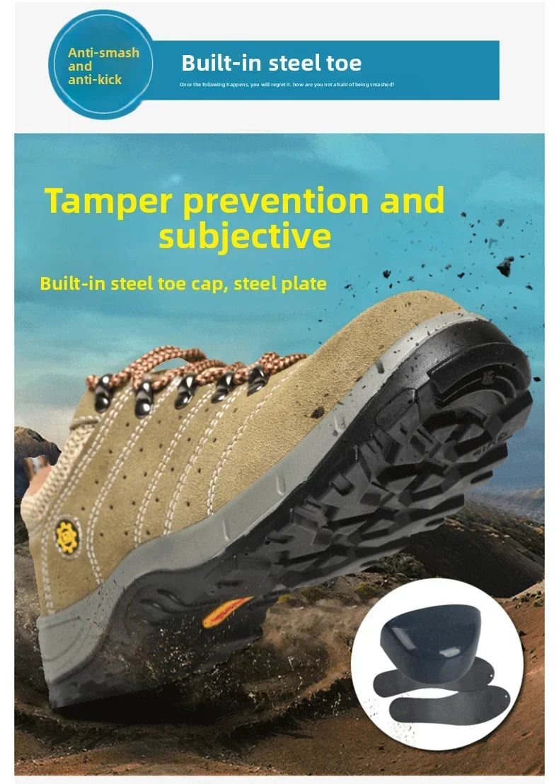 Summer Breathable Labor Protection Shoes Welding Work Shoes Anti Smashing Anti Piercing Lightweight Comfortable Footwear