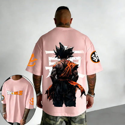 Anime Cotton T-shirt Summer New Style Co Branded Men's and Women's Street Hip Hop Loose Casual Short Sleeve Top