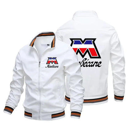MotoBecane Bicycle Jacket Men's Baseball Jersey Casual Cardigan Windbreaker Men's Hip Hop Street Style Work Jacket