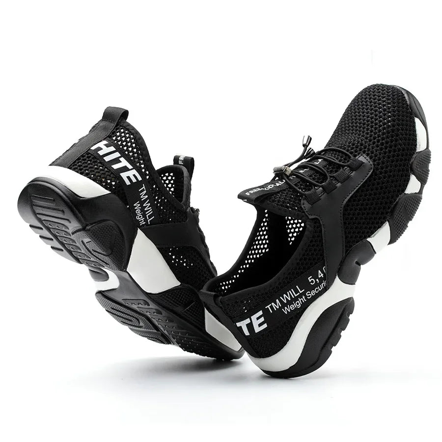 Safety Shoes Work Sneakers Men Construction Steel Toe Work Shoes Safety Boots Men Shoes Anti-puncture Working Summer Kevlar