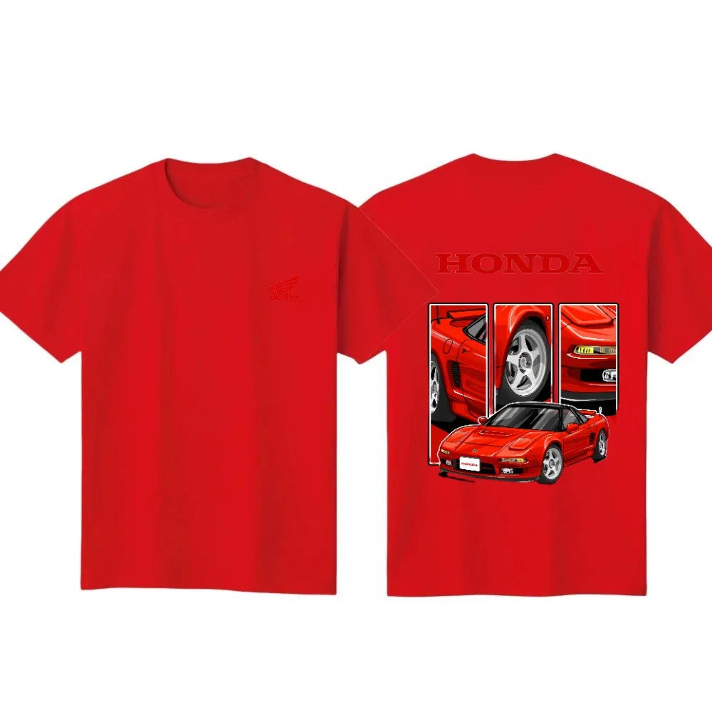 Honda 2026 Hot Selling Stylish New Comfortable Printed Loose Breathable Summer Motorcycle Racing Men's T-Shirt