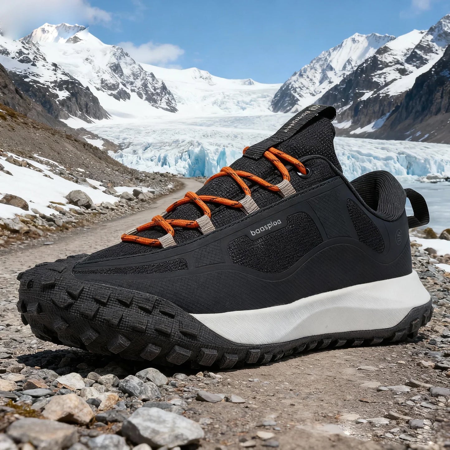 Baasploa Tênis Masculino para Caminhada Leve Casual de Amarrar Calçados Masculinos para Exterior Impermeável Resistente para Acampamento Tênis Antiderrapante