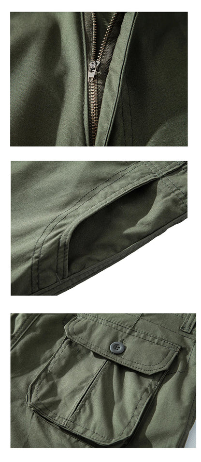 Cargo Knee Shorts Men Sports Casual Bermuda Shorts Plus Size Cotton Half Pants Golf Straight Running Gym Shorts Pants
