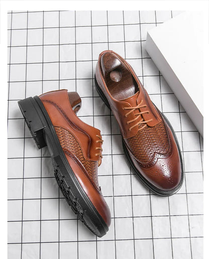 Men's Dress Shoes Fashion Brogues Social Shoe Male High Quality Business Leather Men's Formal Shoes Wedding Formal Shoes For Man