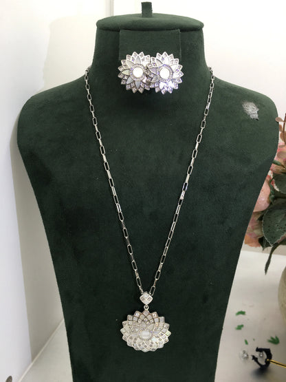Trendy Fashion2PCS Luxury Waterdrop Indian Jewelry Sets For Women Wedding Party Indian Dubai Bridal jewelry Set