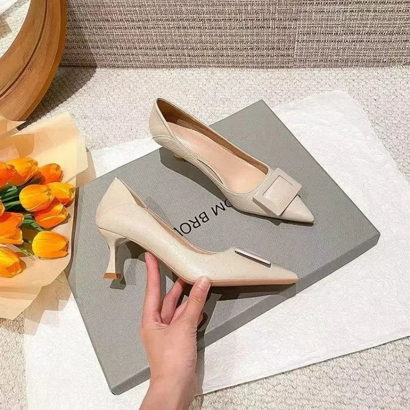 New style comfortable and versatile fairy-style suit light professional fashion with small skirt ladies high heels