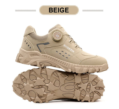 Men's Steel Head Safety Shoes Puncture And Smash Resistant Lightweight Sole Breathable Upper for Outdoor Workshop Work Shoes