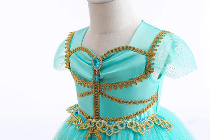 Jasmine Princess Dress Princess Dress Up Of Aladdin The Magic Lamp Costume Girls Birthday Party Halloween Fantasy Top Pants
