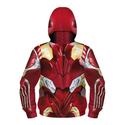 New AnimeSpider Man Iron Man Hoodie Kids Superhero Cosplay Jacket Boys Girls Zipper Star Wars Sweatshirt for Halloween Party
