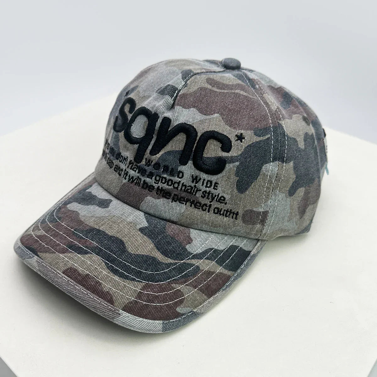 New Unisex American Style CAMO Letter Embroidery Baseball Hats Breathable Hip Hop Sunshade Peaked Caps Versatile Fashion Niche