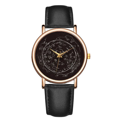 Fashion Ladies Quartz Watch Minority Personality Women Leather Casual Watch Leather Waterproof Montre Femme
