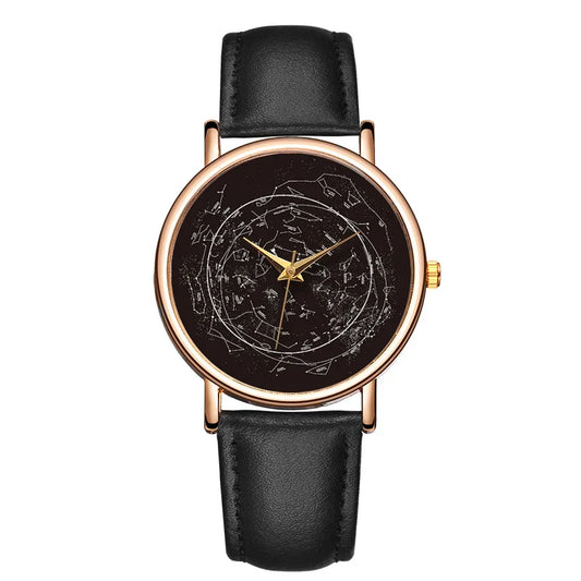 Fashion Ladies Quartz Watch Minority Personality Women Leather Casual Watch Leather Waterproof Montre Femme