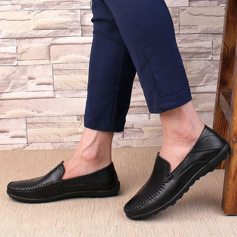 Genuine Leather Men Casual Shoes Luxury Brand Formal Men Loafers Moccasins Italian Breathable Slip on Male Boat Shoes Size 37-47