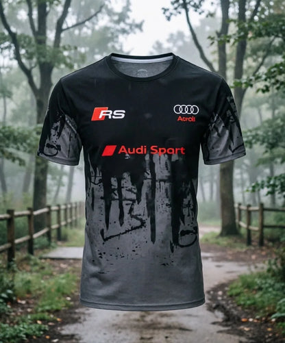 Summer Fashion Racing Motorcycle Pattern Printed Rider Short Sleeve T-shirt for Men and Women Adult Sports Top