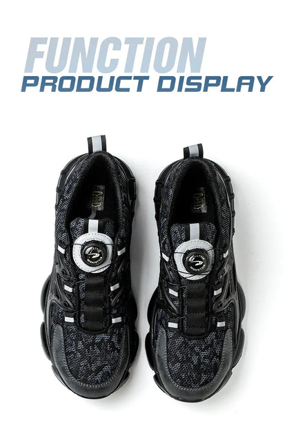 Rotating Button Safety Shoes Men Work Shoes Steel Toe Cap Working Boots Sneakers Man Anti Puncture Dangerous Work Shoes