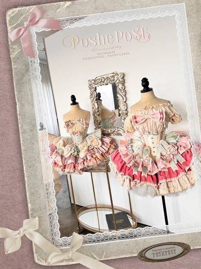 Girls Birthday Lolita Dress 2024 Spring and Summer Women's Tube Top Satin Bowknot Slim Pettiskirt Short Mini Party Dress