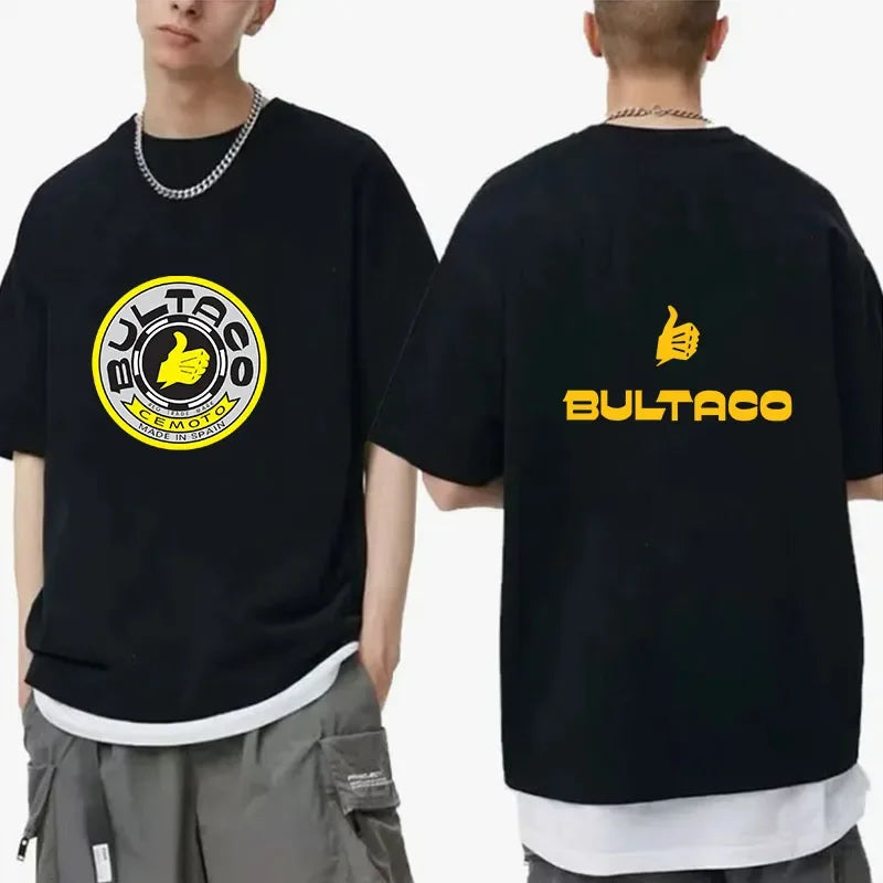 Hot Sale Bultaco Cemoto Motorcycles Printing T-Shirts 2025 Fashion Men Summer Short Sleeve 100% Cotton Bultaco Man T-shirt