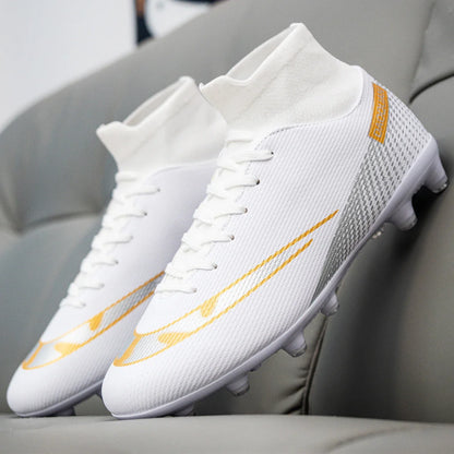 Premium high-top football shoes FG long studs and TF short studs, suitable for both men and women, offer comfort. Sole spikes