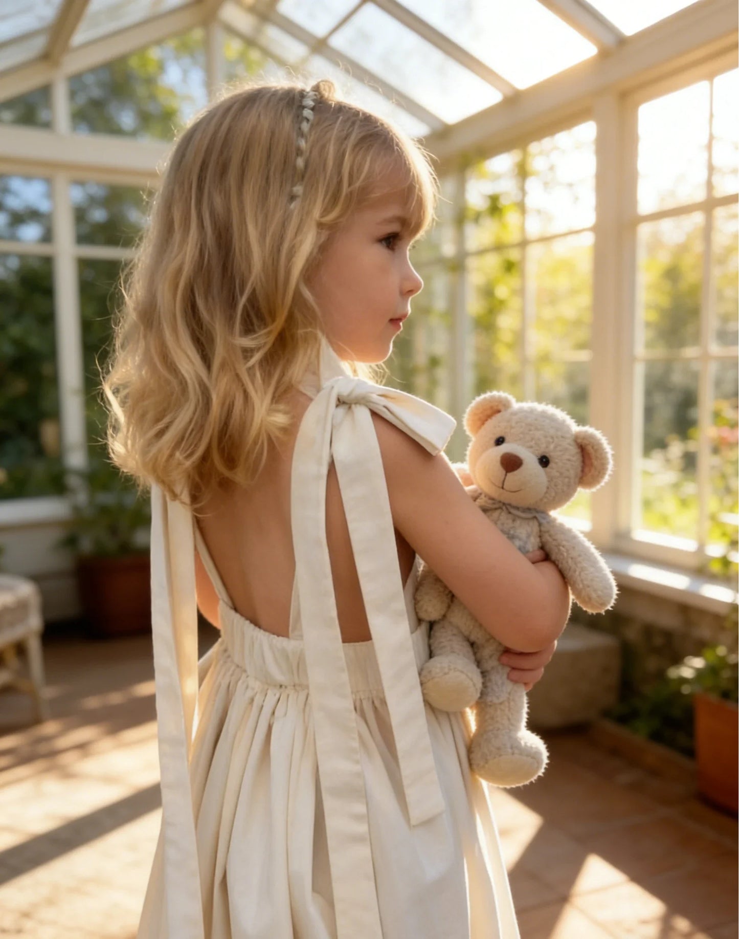 Girls Backless French Style Princess Dress 2026 Russian Girls Spring and Summer Long Sleeveless Dress
