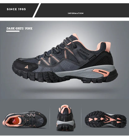 Hiking Shoes for Women Wear-resistant Outdoor Women's Sports Shoes Lace-Up Climbing Trekking Sneakers Woman 110609B