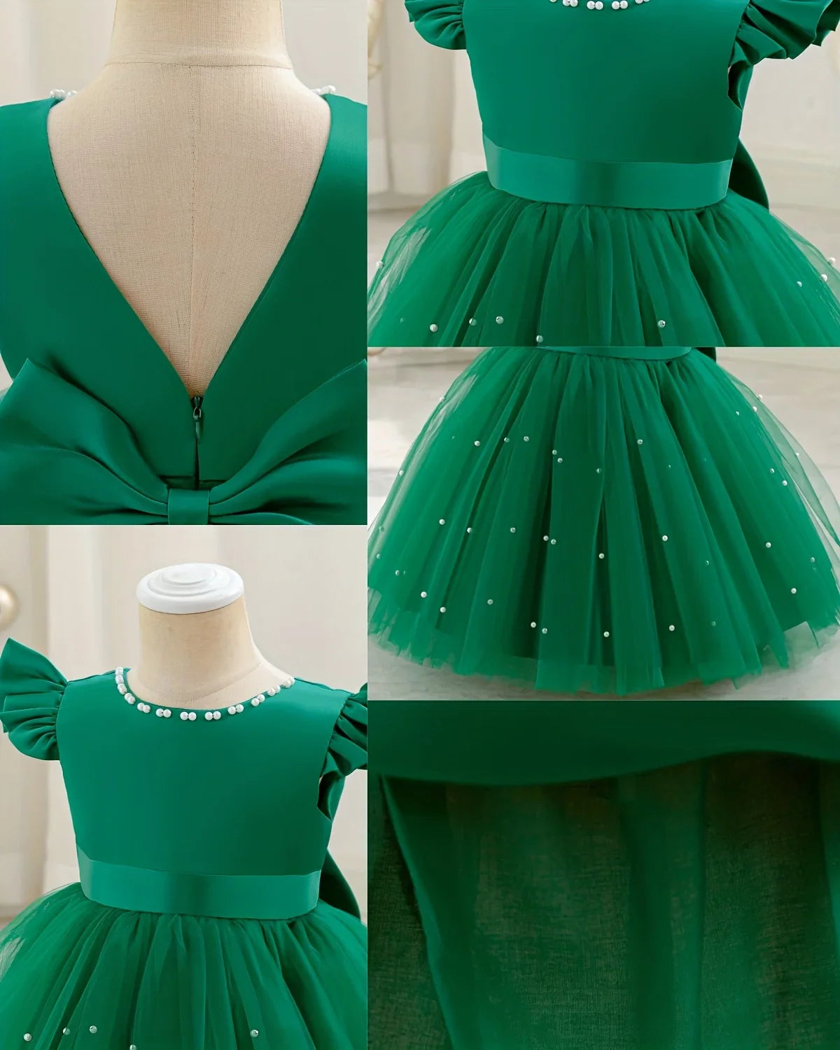 Children's dress Princess dress Western style children's wear new dress female fluffy skirt beading design Princess dress party