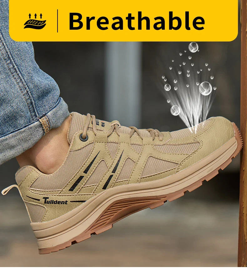 New safety shoes, anti-smashing and anti-puncture work shoes, insulated shoes, men's protective boots