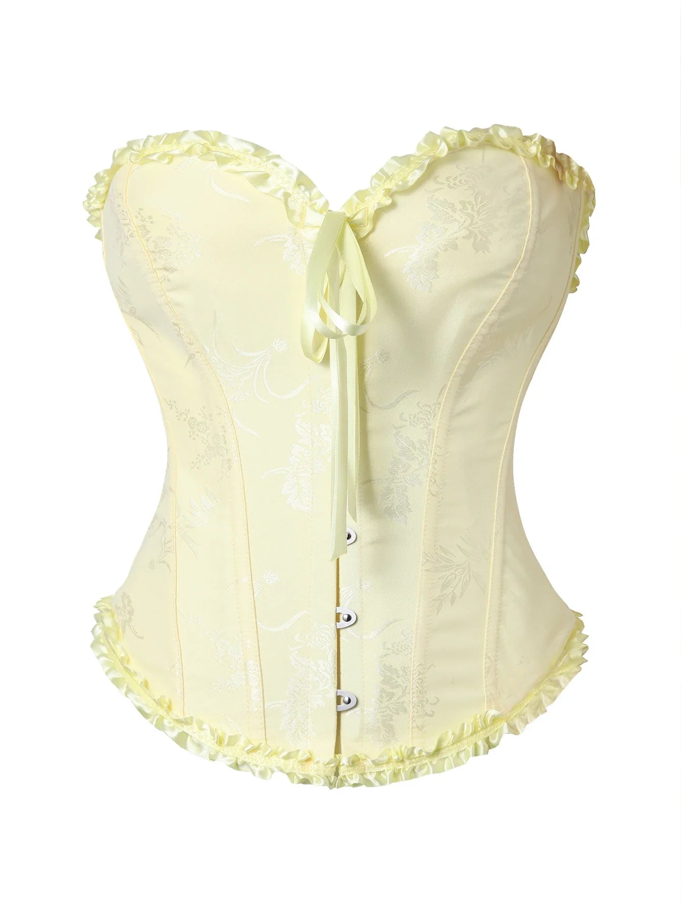 The pleated lace corset is suitable for ladies to wear over it as a court shaping top