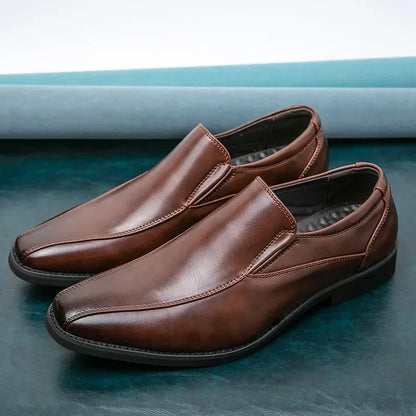 Casual Business Leather Shoes Men Loafers Formal Wedding Shoes Leisure Party Office Flats Men's Social Dress Moccasins