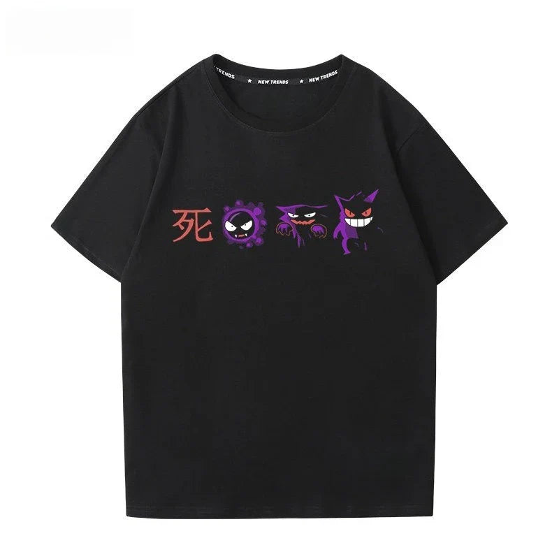 Printing Tee Pure Cotton T-shirt Men's 2026 Summer Fashion Oversize Street Casual Y2K Tops Streetwear Clothing