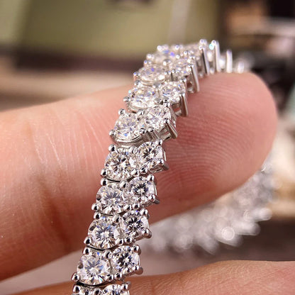 3mm Full Moissanite Bracelet 100% S925 Silver D Color Lab Diamond Bracelet For Women Man Wedding Party Fine Jewelry