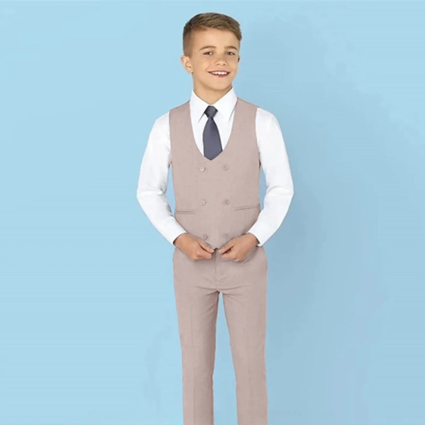 Fashionable Boy Christmas Party Suit Trendy Kids Holiday Formal Outfit For Children Winter Celebration Attire