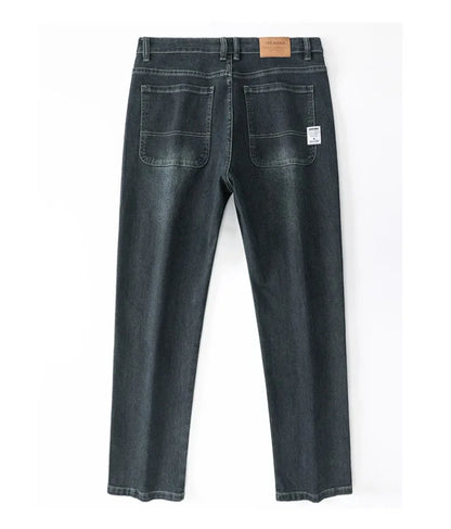 2025 New Spring and Autumn Men's Jeans, Loose, Comfortable, Straight, Business Casual, Versatile Wide-leg Business Trousers
