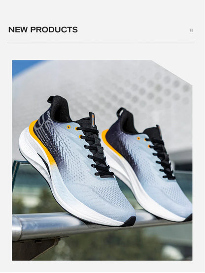 Men Jogging Sports Shoes Carbon Plate Professional Cushioning Sneakers Male Outdoor Breathable Non Slip Running Shoes
