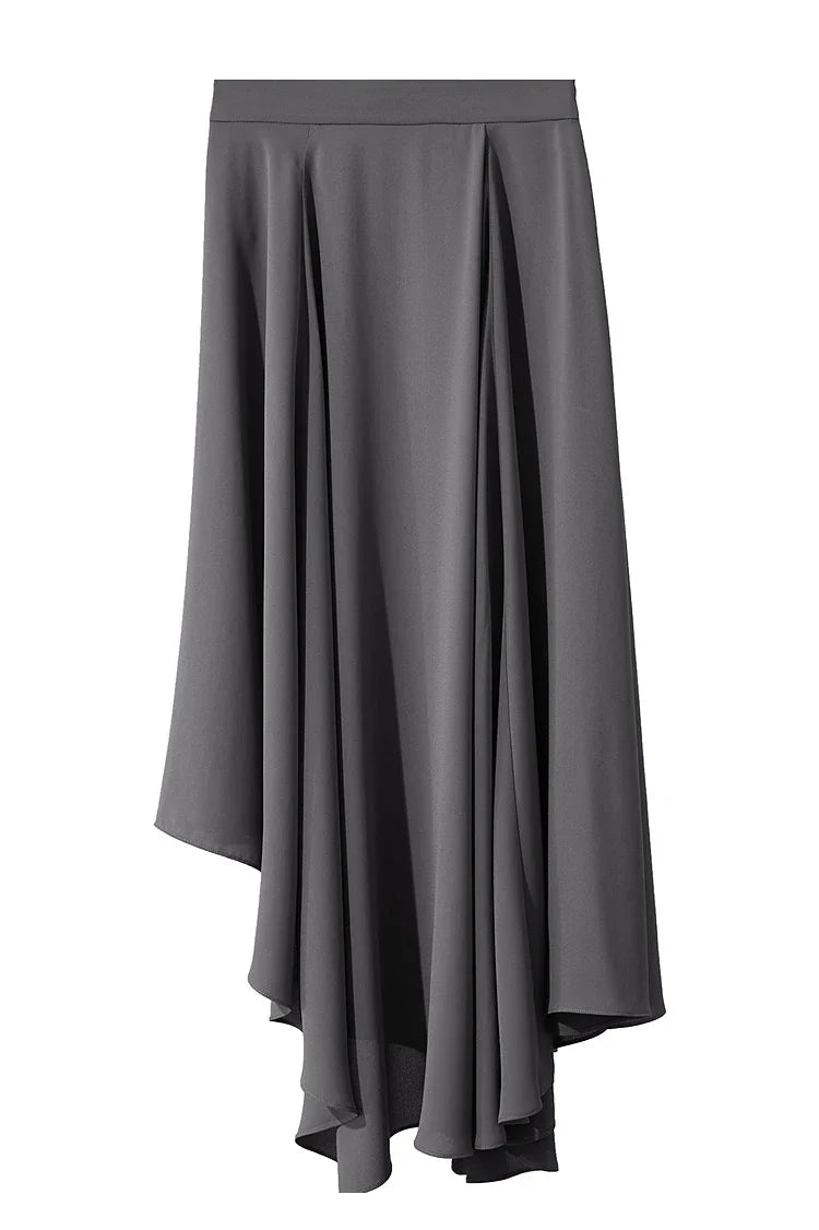 Minimalist Office Lady Skirts Women 2025 New Summer Solid Loose Asymmetric Large A-line Skirt Female Fashion 12542168
