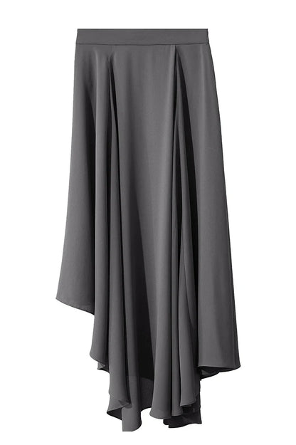 Minimalist Office Lady Skirts Women 2025 New Summer Solid Loose Asymmetric Large A-line Skirt Female Fashion 12542168
