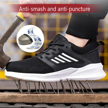 Unisex Mesh Steel Toe Cap Summer Safety Shoes For Men Light Breathable Sneaker Comfortable Indestructible Hombre Work Footwear