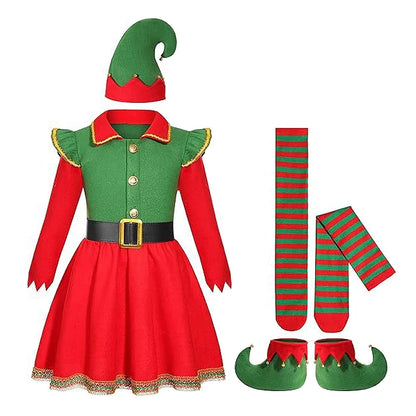 2025 Children's New Year Clothing Girl Cosplay Christmas Dress Girl's Christmas Outfit Carnival Party Costume Christmas Gift