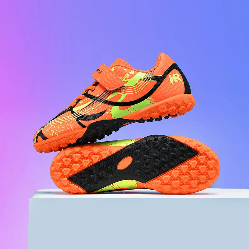 Soccer Shoes with Rubber Soles for Kids, Multicolor FG & TF Training Styles