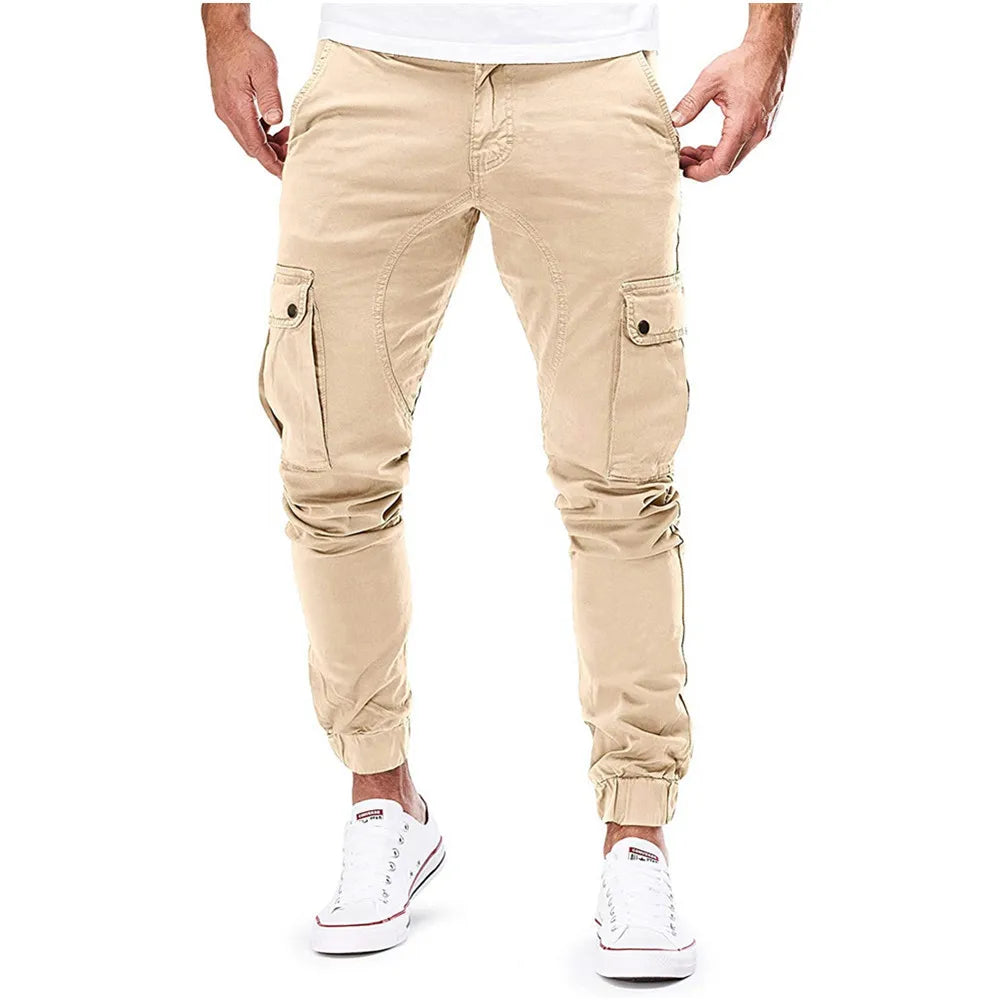 Casual Men Pants Summer Multiple Pockets Cargo Pants Quick Dry Thin Trousers Outdoor Hiking Workout Breathable Long Pant New