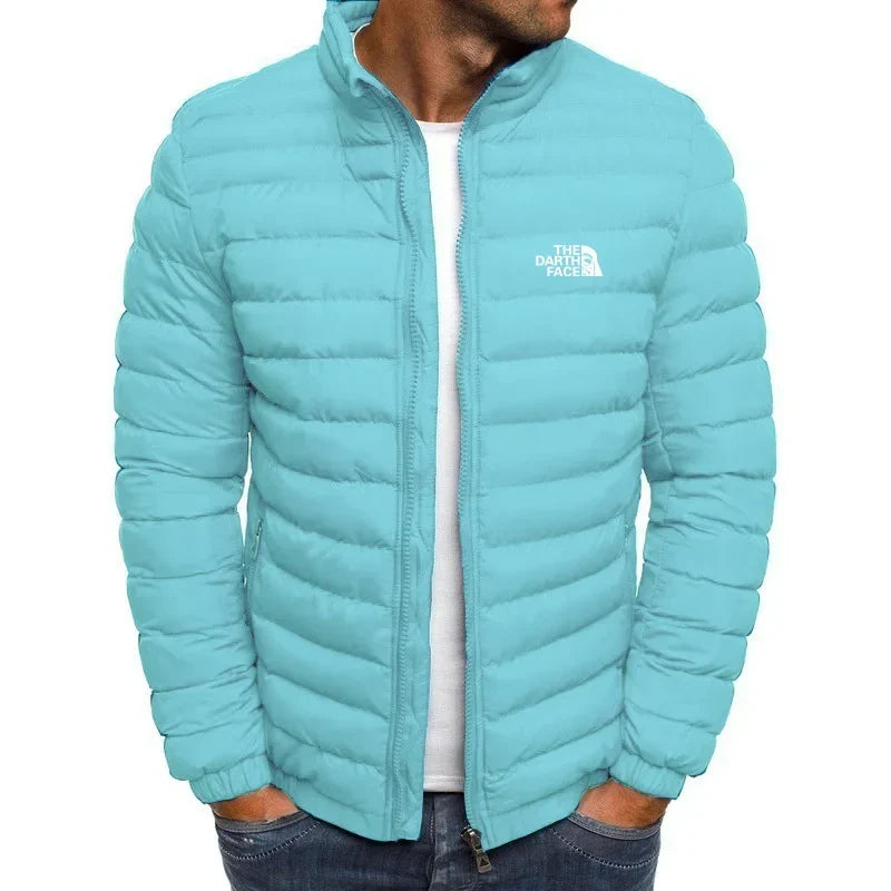 Men's Stand up Collar Zipper Warm Business Slimming Fishing Coat