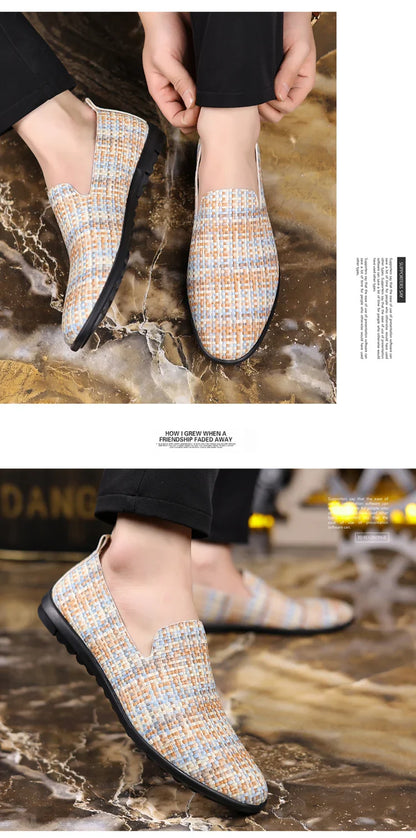 Men Loafers 2025 Design Leather Shoes Comfortable Slip-on Shoes for Men Soft Driving Moccasins Summer Casual Shoes