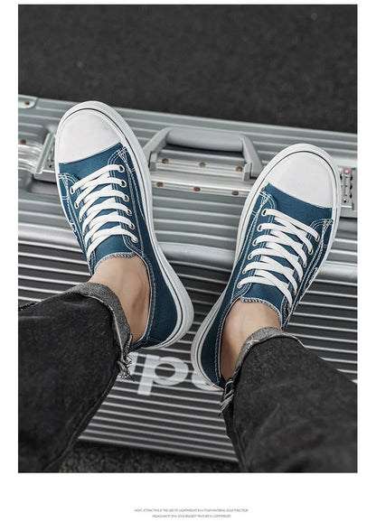Men's plus size casual Canvas shoes summer soft-sole non-slip outdoor walking shoes fashion youth sports board shoes flat shoes